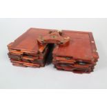 Eight Mahogany Half-Plate DDS Plate Holders, complete, condition from poor to fair, all numbered