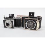 A Certo Dolly 3 x 4cm Model B Folding Camera and a Kodak Bantam f/4.5 Folding Camera, Dolly circa