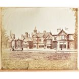 Late 19th Century UK Family Travel Album, exterior home scene with couple, mother and maid, Leigh,