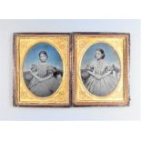 Various Images, quarter-plate cased tinted Daguerreotype of a young man, G, but edge oxidisation;