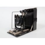 A GOMZ Fotokor I 'C' Folding Plate Camera, serial no 939539, 1930s, 9 x 12cm format, body F, GOMZ