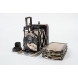 A Newman & Guardia Baby 'Sibyl' Folding Plate Camera, serial no B199, format 6 x 4cm, body F, Carl