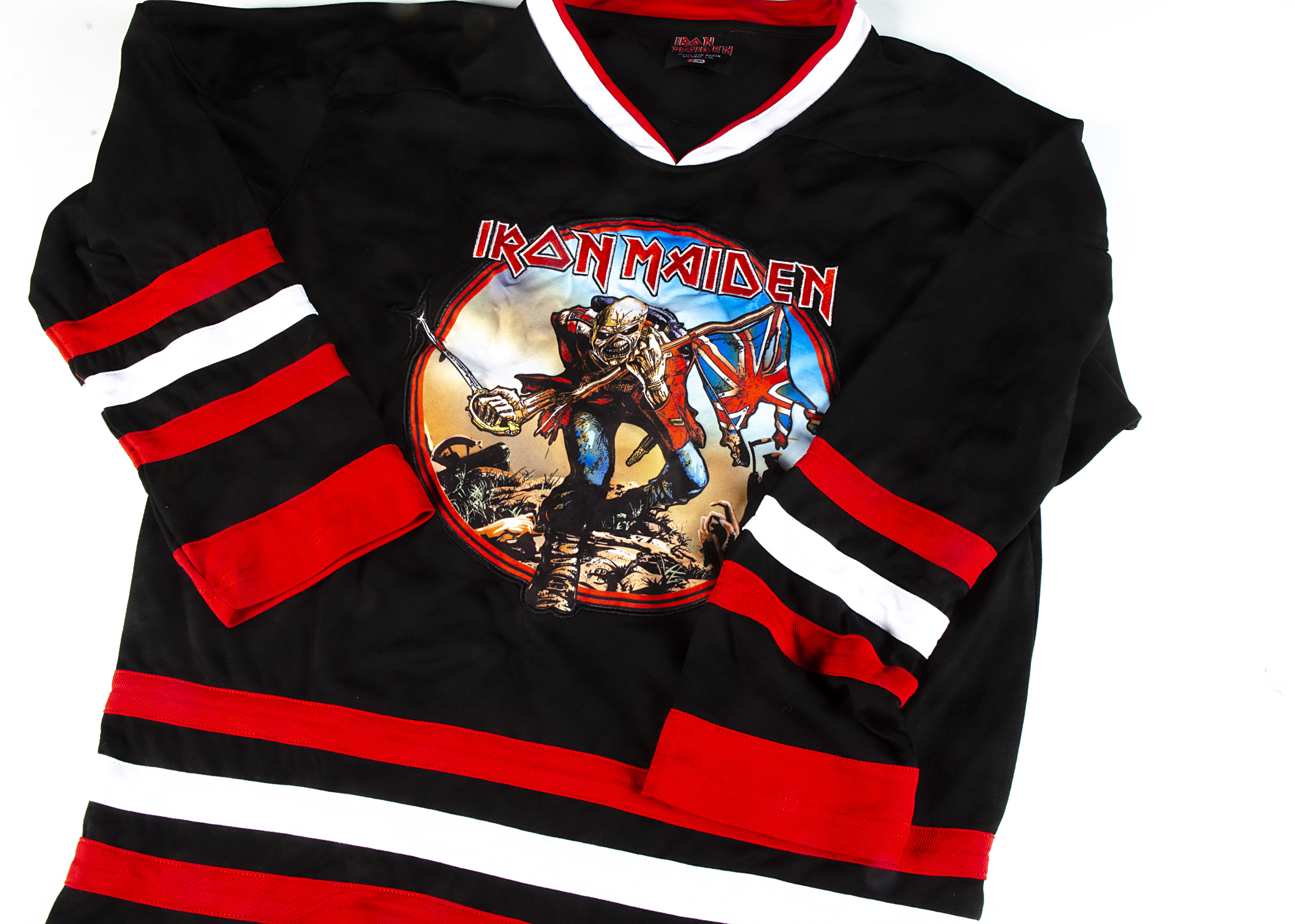 Iron Maiden American style Football Shirt, a heavy duty American style football shirt with long
