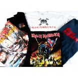 Iron Maiden 'T' Shirts, ten Iron Maiden 'T' shirts, five with different images on the front together