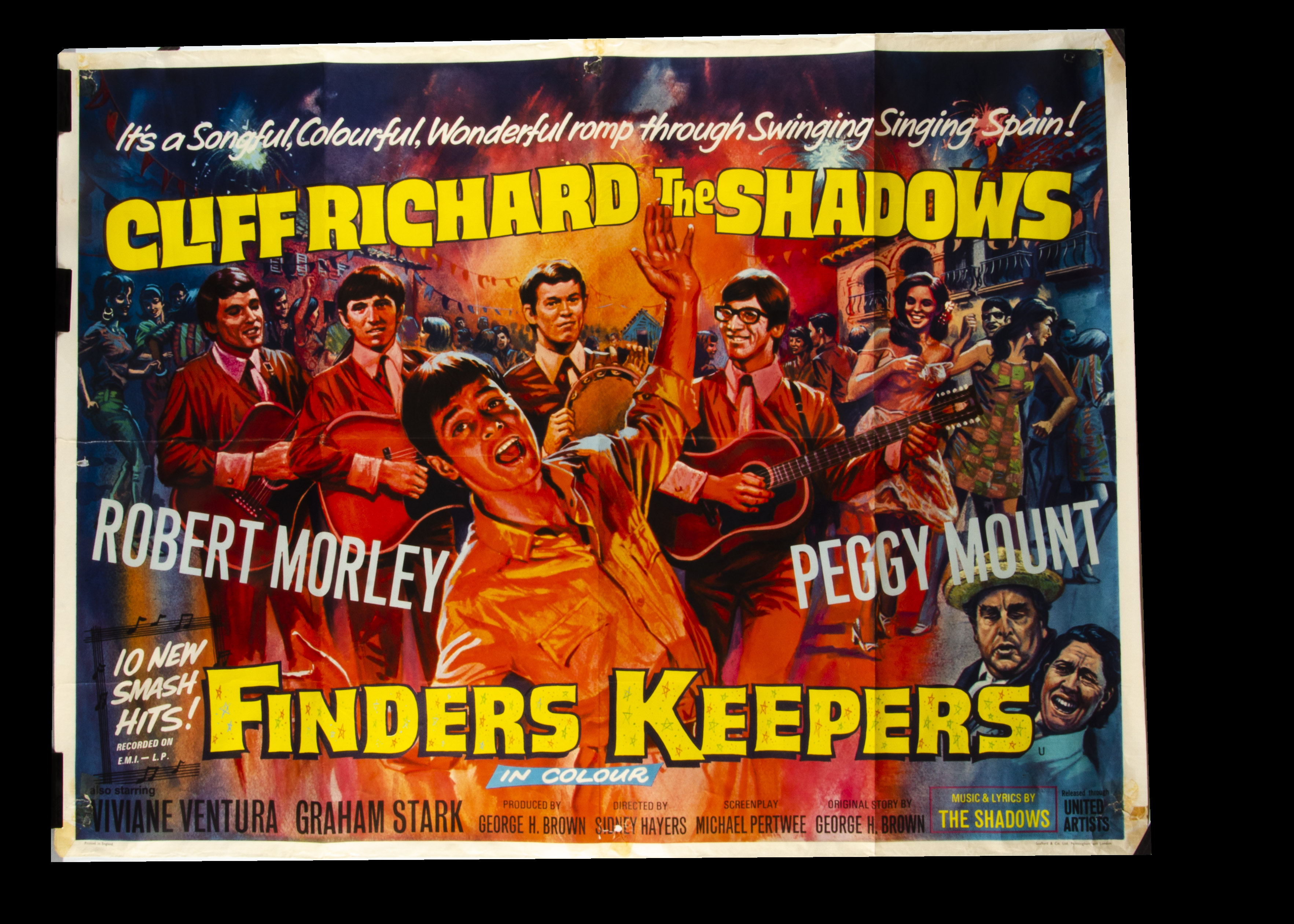 Finders Keepers UK Quad Poster, UK Quad Cinema Poster for Cliff Richards's Finders Keepers (1966),