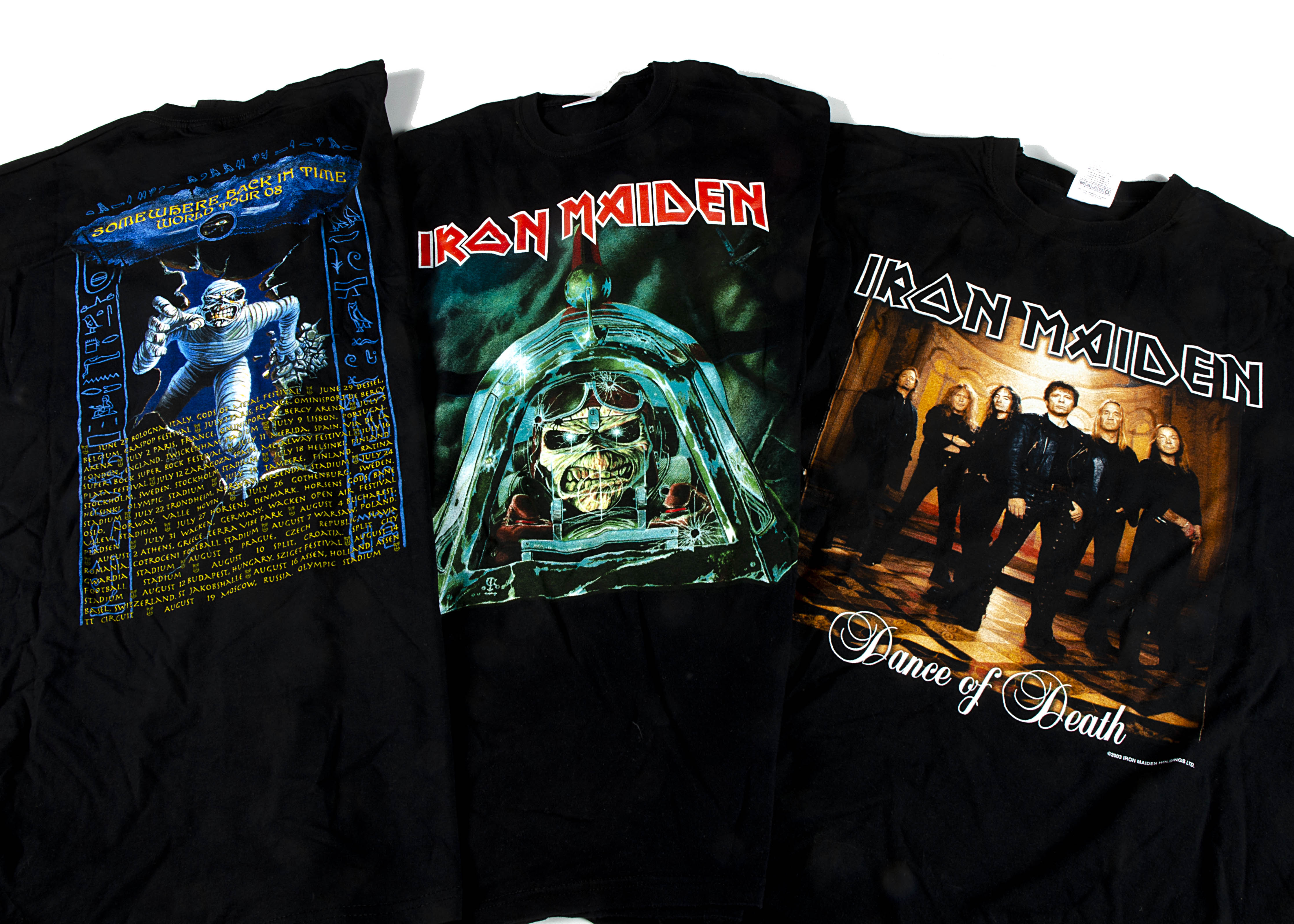 Iron Maiden Tour 'T' Shirts, six Iron Maiden 'T' shirts - 2 x Somewhere Back in Time World tour ), - Image 2 of 2