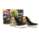 Iron Maiden 'Killers' Vans, pair of UK size 8 Lace up Van Boots with Killers design in original