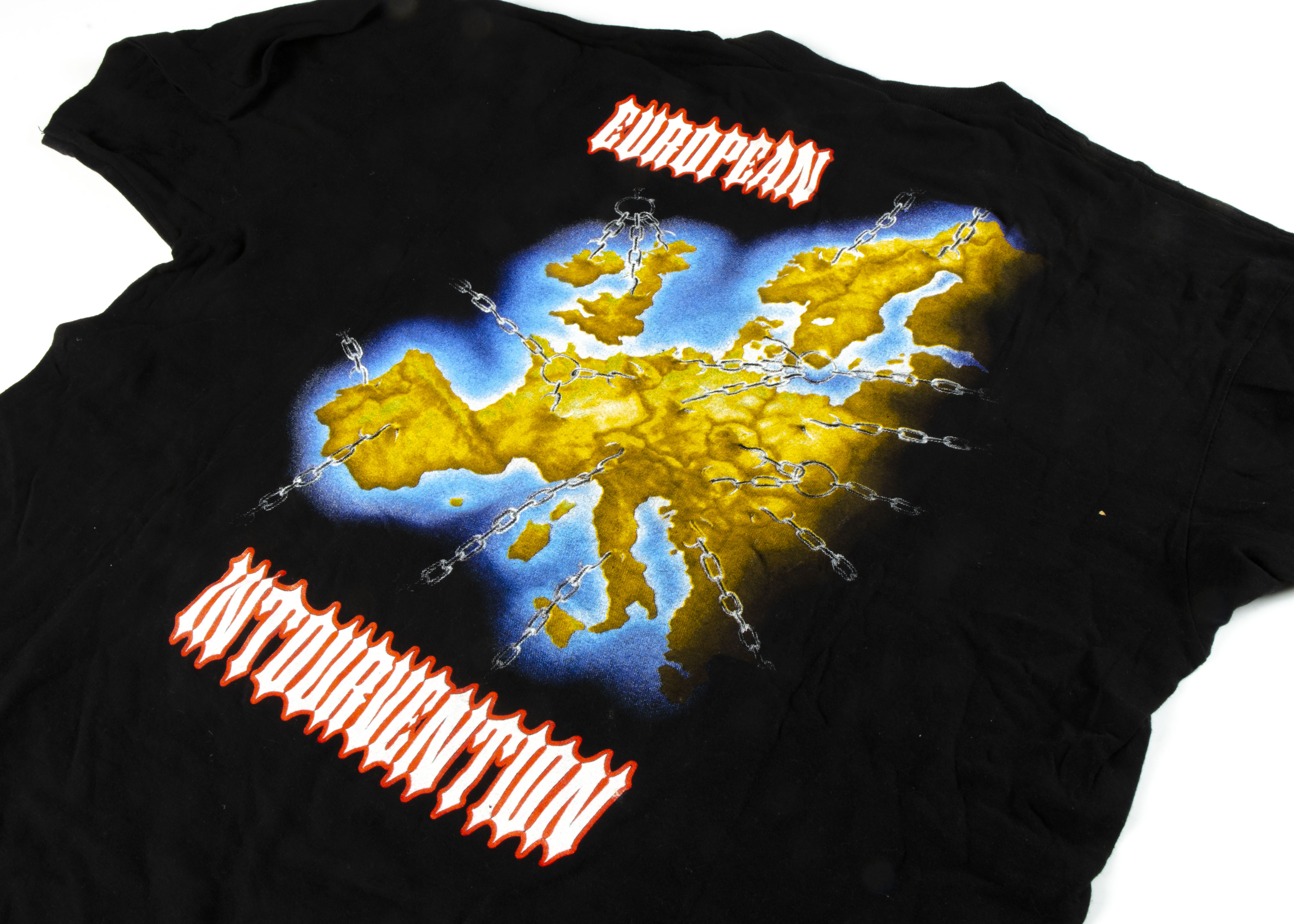 Slayer 'T' Shirt, European Intourvention 'T' Shirt 1994, World image on front and Europe image on - Image 2 of 2