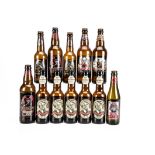 Iron Maiden Trooper Beer Bottles, twenty-five empty Beer Bottles comprising ten 'Red N Black' (In