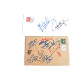 Neil Young / Jimmy Page / Oasis / Black Crowes Signatures, two First Day Cover envelopes of Famous