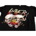 Slayer 'T' Shirt, Decade of Aggression 1991 tour 'T' shirt, image on front and dates on reverse
