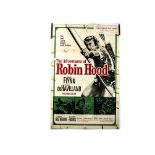Errol Flynn Film Posters, The Adventures of Robin Hood poster with sticker 'released by Trans-