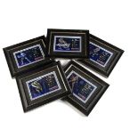 Iron Maiden / Legacy of the Beast Game, five framed and glazed 'Value' 3D Cards for the Legacy of