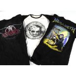Guns & Roses / Megadeth / Alice Cooper / Aerosmith T Shirts, five 'T' shirts all sized XL and