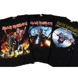 Iron Maiden England 'T' Shirts, five Iron Maiden 'T' shirts - Maiden England tour, three different