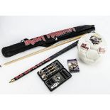 Iron Maiden Games / Sports, Iron Maiden Pool Cue in Bag, Iron Maiden Dart Set in tin with spare tips