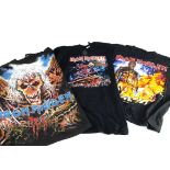 Iron Maiden 'T' Shirts, three Iron Maiden Tour 'T' shirts including Metal 2000 with dates to