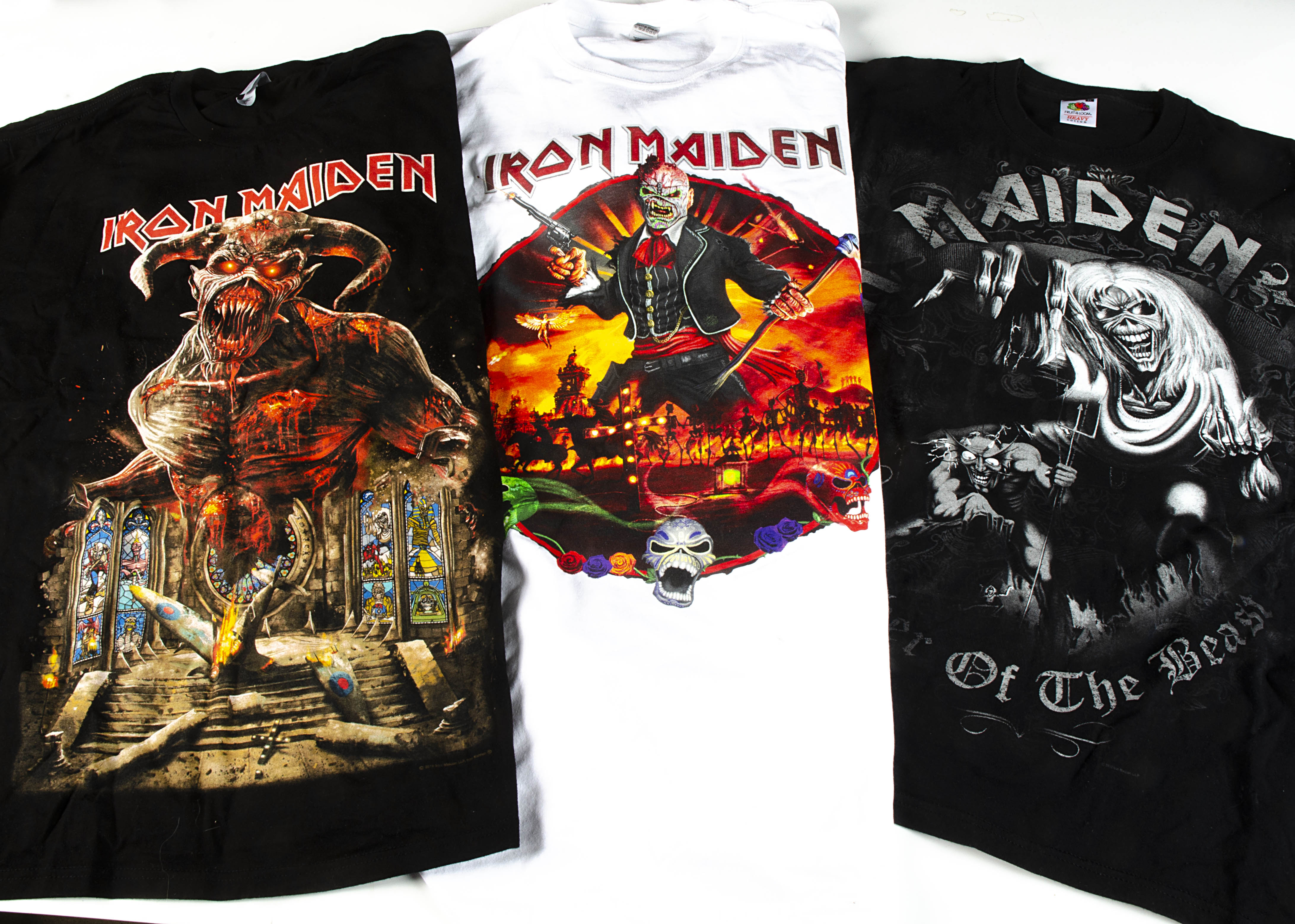 Iron Maiden Tour 'T' Shirts, six Iron Maiden 'T' shirts - 2 x Somewhere Back in Time World tour ),