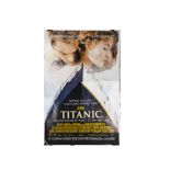 Titanic Film Poster, a large Titanic film poster measuring 120cm x 185cm approx rolled, very good