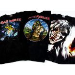 Three Iron Maiden 'T' Shirts, Iron Maiden 'T' shirts - Eddie rips up Europe tour 2005 shirt with