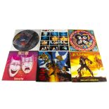 Glam Metal LPs, thirty-four albums of mainly Glam Metal comprising Kiss (nine albums), W.A.S.P. (