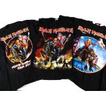 Iron Maiden England 'T' Shirts, three Iron Maiden 'T' shirts for the Maiden England Tour 2012/13