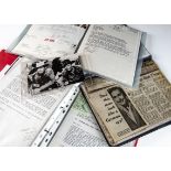 Errol Flynn Personal History Memorabilia, a quantity of folders all relating to Errol Flynn's