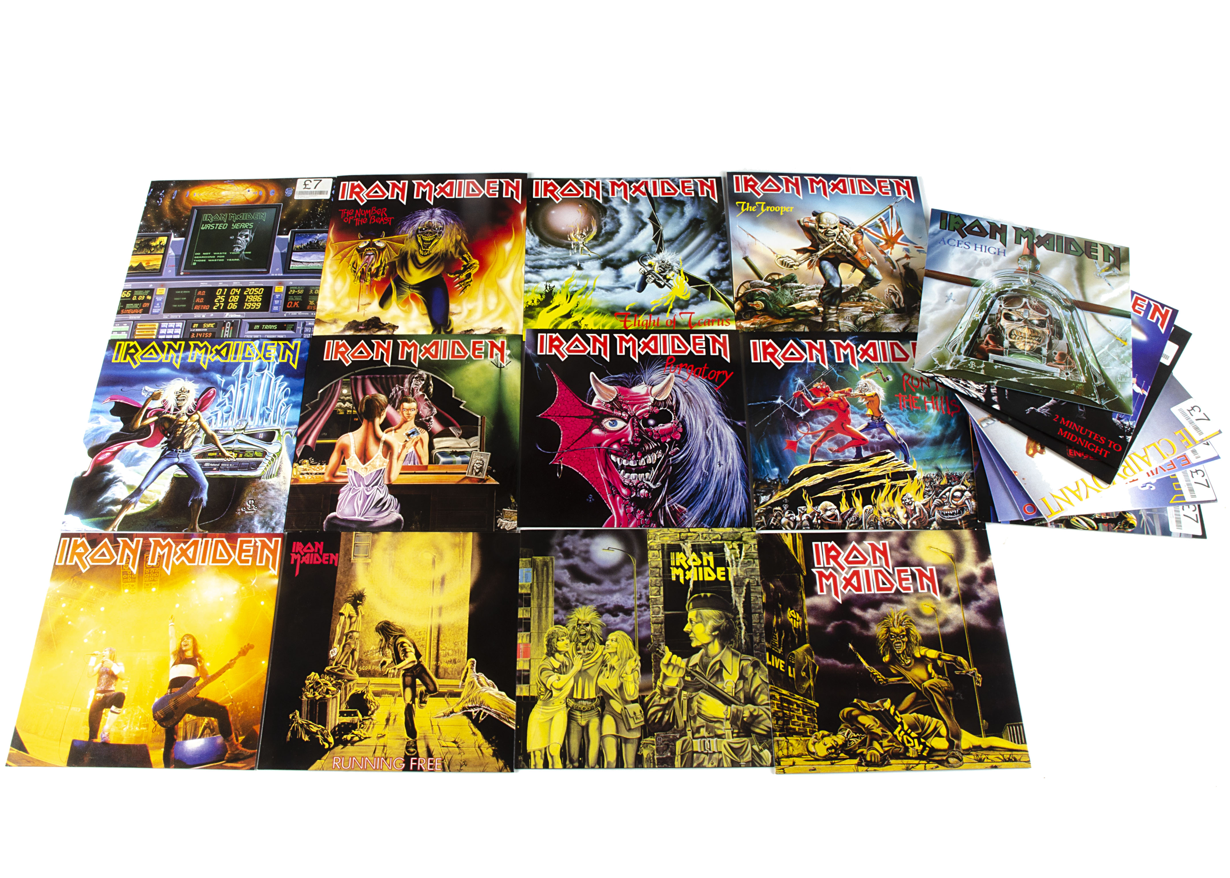 Iron Maiden 7" Singles, nineteen different title 7" singles from the 2014 Reissue series