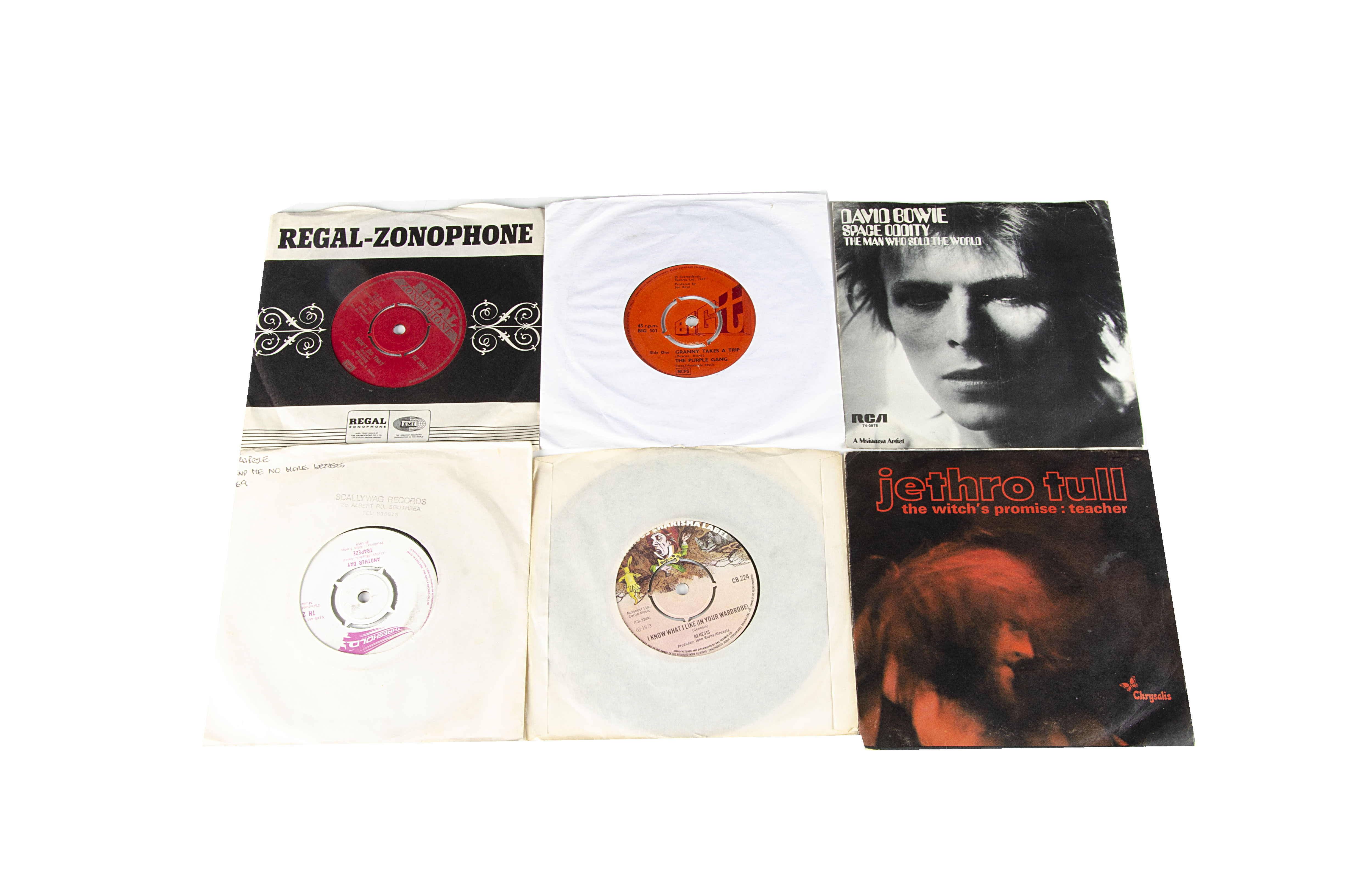 Prog / Rock 7" Singles, approximately sixty-five singles of mainly Classic and Progressive Rock with