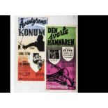 Errol Flynn Film Posters, two film posters, Den Svarte Hahmnaren & Aventyrens Konung both
