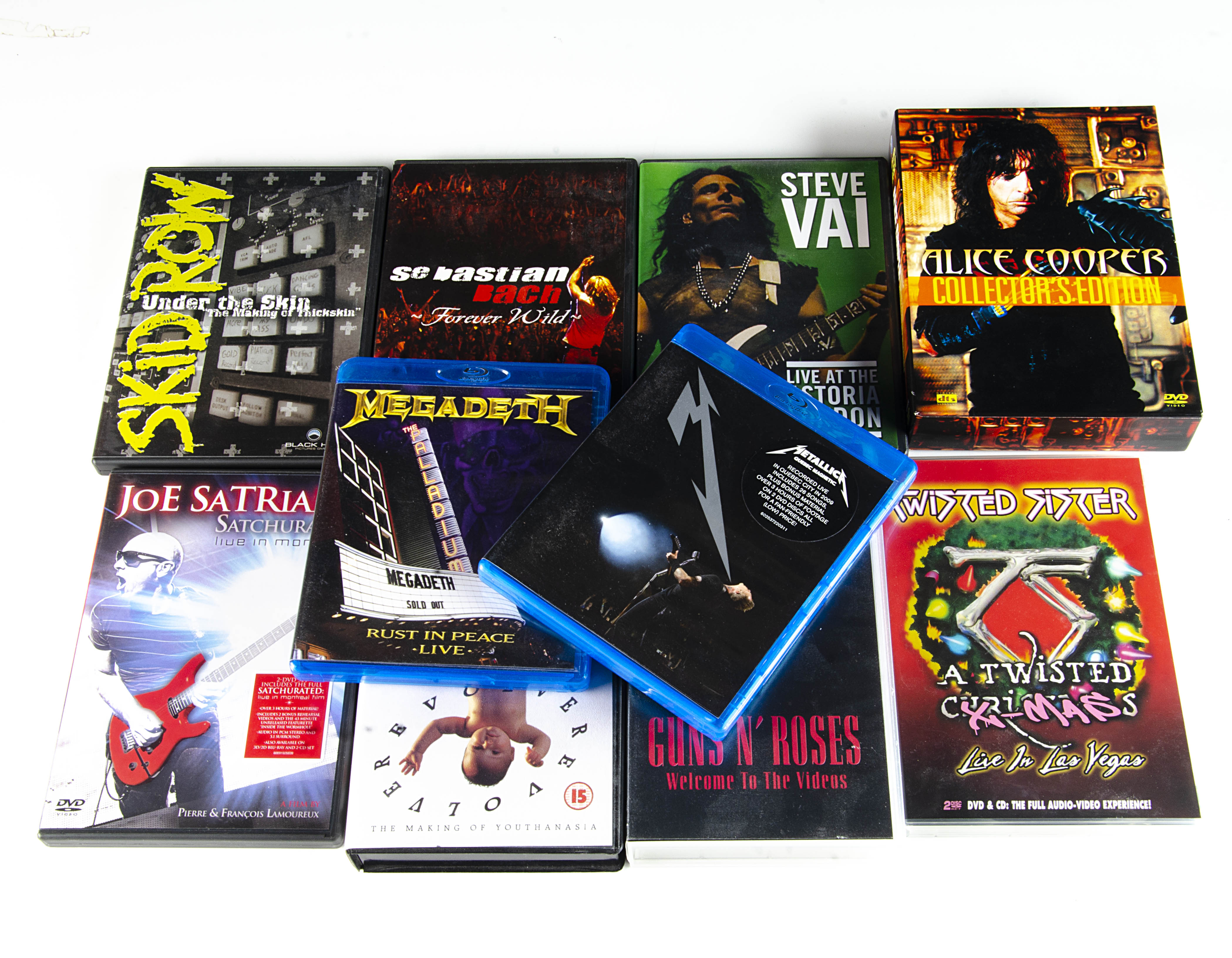 Rock and Metal DVDs / Blue Rays / Videos, approximately thirty-three of mainly Rock and Metal