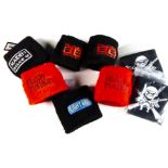 Iron Maiden / Blaze Bayley Sweatbands, eight sweat bands comprising two Red with Iron Maiden logo,