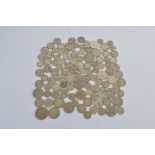 A quantity of British silver pre 1947 coinage, including half crowns, florins, six pence, shillings,