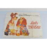 Six Walt Disney film posters, Condorman, Candleshoe, Lady and The Tramp quad (first time in Dolby