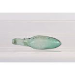 A Hamilton and codd torpedo shaped mineral water bottle, by Bland & Co. of Stourbridge. 25cm long.