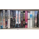 A collection of hard back detective and other novels, some signed, including Tony Parsons, Tess