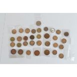 A collection of mostly Scottish Masonic token coins, mostly bronze and other base metal examples. (