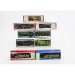 OO Gauge Steam Tank Locomotives, an unboxed group comprises, Bachmann 57xx 8743 BR black, Mainline