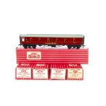 Boxed Hornby-Dublo 00 Gauge Super Detail BR Coaching Stock, all in lithographed BR crimson,