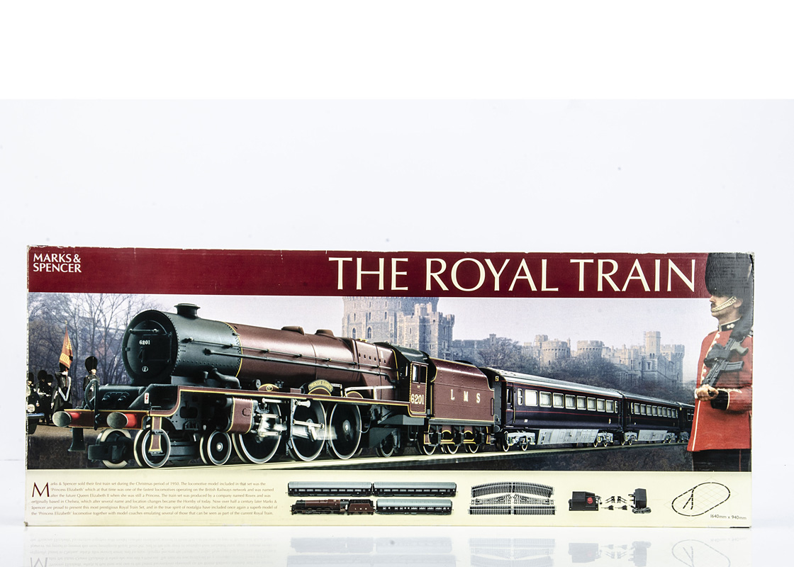 Hornby 00 Gauge R1045 Marks and Spencer The Royal Train Set, comprising LMS maroon 'Princess