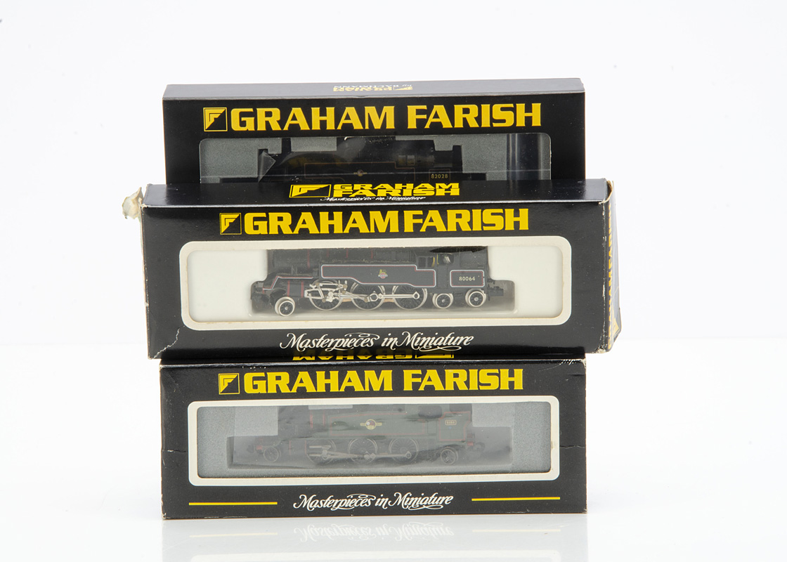 Bachmann Graham Farish N Gauge BR 2-6-4 and Prairie Locomotives, 371-977 BR green Class 61XX Prairie