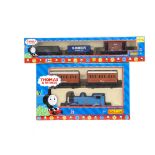 Hornby 00 Gauge Thomas the Tank Engine Train and Truck Packs, R9087 comprising blue 0-6-0 Thomas,