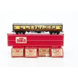 Boxed Hornby-Dublo 00 Gauge Super Detail BR (WR) Coaching Stock, all in lithographed BR (WR) brown/