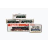 Fleischmann German N Gauge Locomotives and Coaches, a cased group 7123 steam locomotive and tender