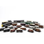 Hornby (Margate) and Tri-ang Vans, an unboxed collection includes brake vans, cattle trucks,
