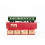 Boxed Hornby-Dublo 00 Gauge Super Detail BR (SR) Coaching Stock, all in lithographed BR (SR)