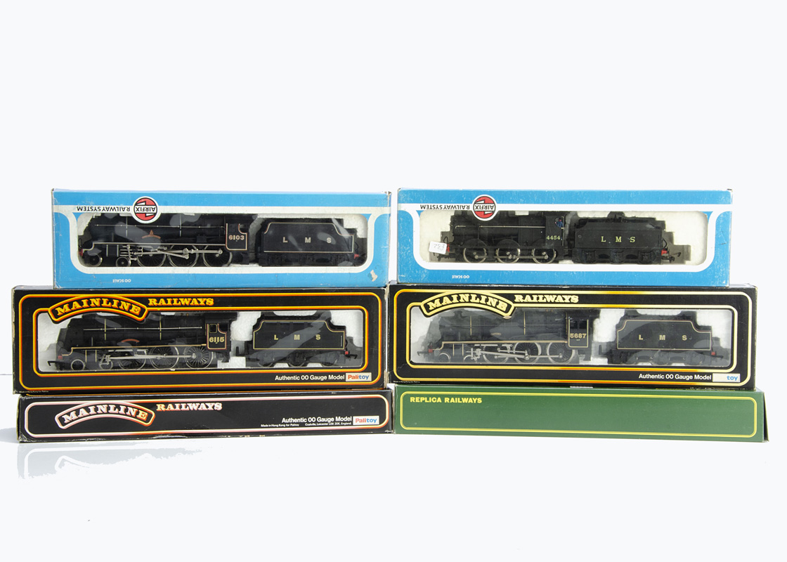 OO Gauge LMS and LNER Steam Locomotives and Tenders, six boxed examples Mainline 37065 Rebuilt