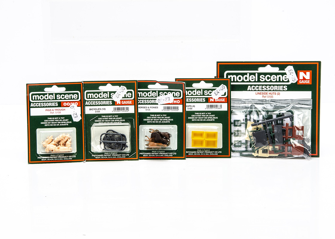 Large quantity of Peco ex-Shop Stock N Gauge Model Scene figures and Accessories in blister packs,