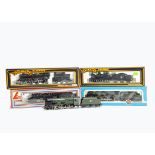 OO Gauge BR Steam Locomotives and Tenders, four boxed examples Lima 205120 Crab Class 42700,