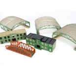 Mostly repainted Hornby-Dublo 00 Gauge metal and plastic Stations and Lineside Accessories,